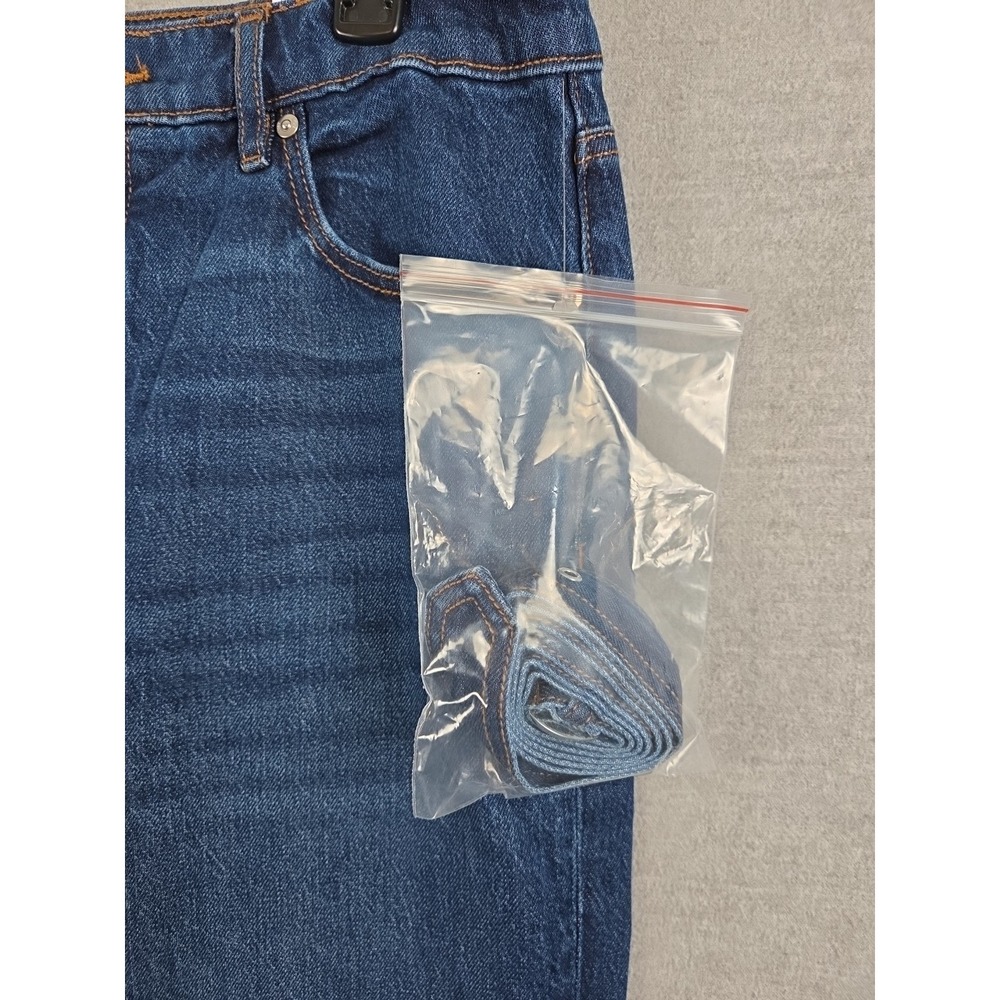 Loft The Wide Leg Jeans Womens 10 High Rise Stretch Flare 30x30 with Belt NEW - Picture 4 of 13